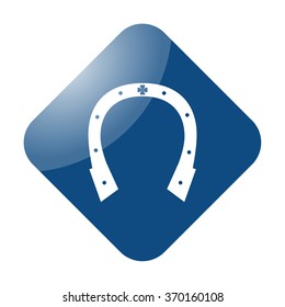 Lucky irish horseshoe simple icon on colorful background
