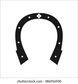 Lucky irish horseshoe simple icon on white background