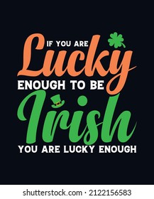 Lucky Irish typography design template