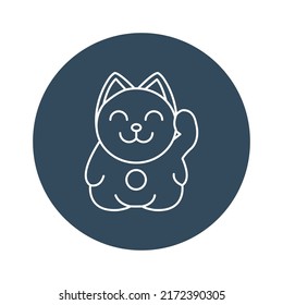 Lucky Kitty Animal Vector Icon Which Is Suitable For Commercial Work And Easily Modify Or Edit It

