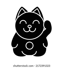 Lucky Kitty Animal Vector Icon Which Is Suitable For Commercial Work And Easily Modify Or Edit It

