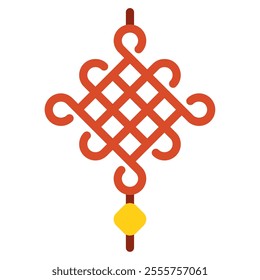 Lucky Knot Chinese New Year icon Illustration