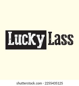 Lucky Lass t shirt designs, vector file 