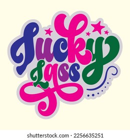 Lucky Lass t-shirt designs, vector file 