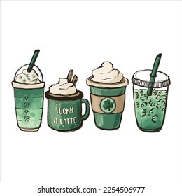 Lucky Latte, Saint Patrick's Day Vector