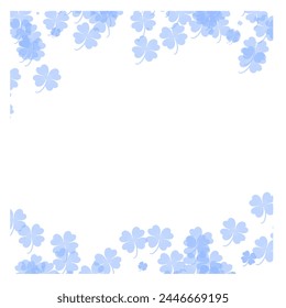 Lucky leaf frame in pretty, soft pastel colours