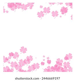 Lucky leaf frame in pretty, soft pastel colours