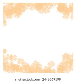 Lucky leaf frame in pretty, soft pastel colours