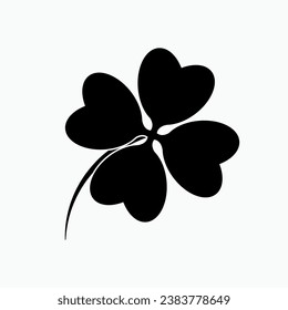 Lucky Leaf Icon. Plant Element, Floral Component Symbol - Vector.