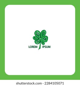 "Lucky Leaf" logo with a green clover symbolizes good fortune and growth, making it perfect for businesses related to nature or luck.