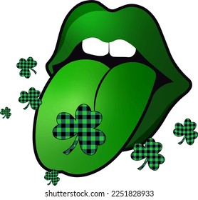 Glückliche Lippen Alles Gute zum St. Patrick Day