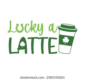 Lucky A Little - Happy St. Patrick typography T-shirt vector, Saint Patrick's Day gnome Illustration Design, lucky shamrock Clipart