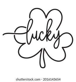 lucky logo inspirational positive quotes, motivational, typography, lettering design