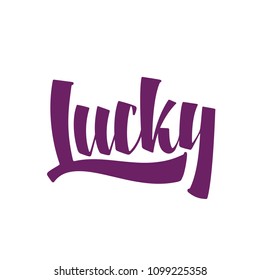 Lucky logo. Lettering