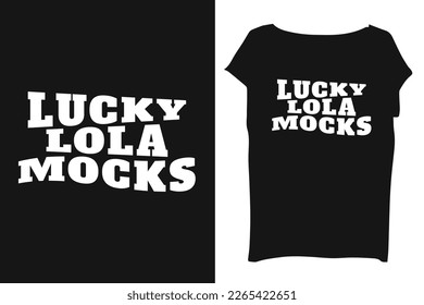 Lucky Lola se burla de la tipografía diseño vectorial de camisetas