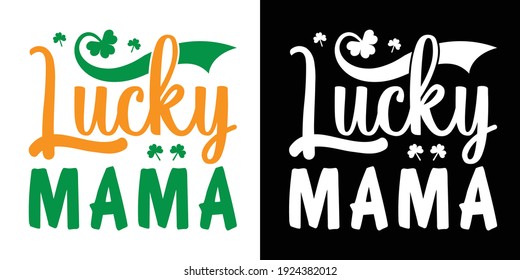 Lucky Mama Printable Vector Illustration