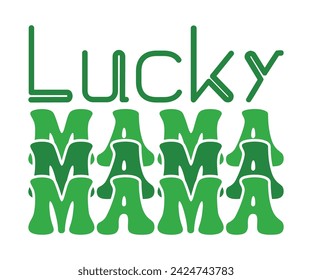 Suerte Mama Camiseta Retro, Día de San Patricio Diciendo, Día de San Patricio, Shamrock Retro, Retro Irlandés, Día de San Patricio Camiseta, Cortar archivo para Cricut y silueta