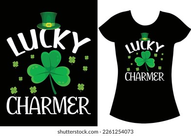 
Lucky Mama St Patrick's Day SVG t shirt design, Lucky Vibes shirt for family ,
Lucky charmer shirt,
