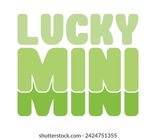 Lucky Mini Camiseta Retro, Día de San Patricio Diciendo, Día de San Patricio, Shamrock Retro, Retro Irlandés, Camiseta Día de San Patricio, Archivo de corte para Cricut y silueta