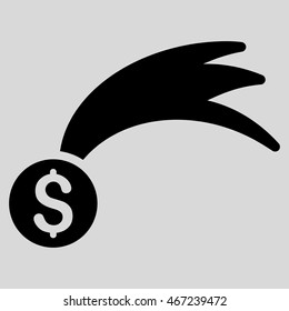 Lucky Money icon. Vector style is flat iconic symbol with rounded angles, black color, light gray background.