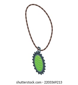 Lucky necklace icon. Isometric of lucky necklace vector icon for web design isolated on white background