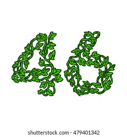 Lucky number forty-six vector illustration
