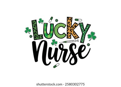 Lucky Nurse St Patrick's Day T Shirt Design