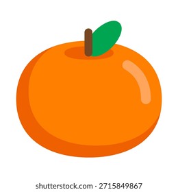 Icono de color naranja de la suerte en estilo plano que simboliza la riqueza, la prosperidad y la buena fortuna para el Año Nuevo Lunar y el Año Nuevo Chino. Perfecto para el diseño festivo, iconos, ilustraciones y decoraciones