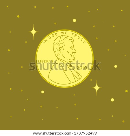 Lucky Penny Illustration Vector art