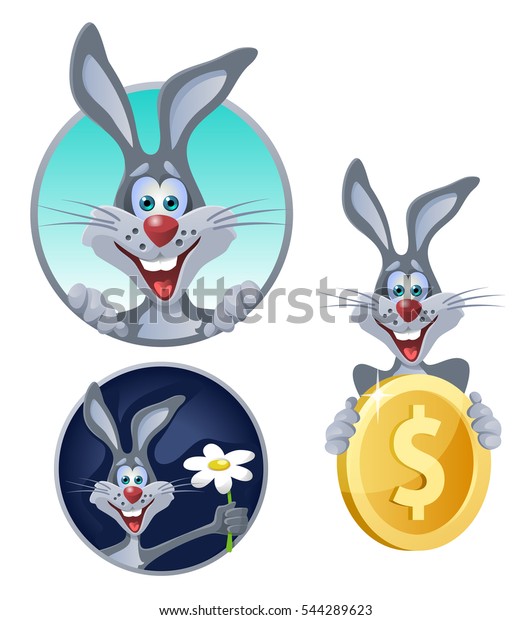 Lucky\
rabbit enjoying life. Cartoon styled vector illustration. Elements\
is grouped and divided into layers for easy\
edit.