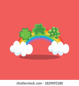 lucky rainbow design vector illustration