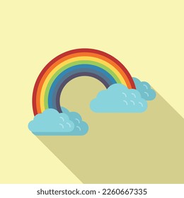 Lucky rainbow icon flat vector. Japan charm. Chinese year