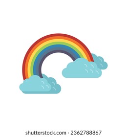 Lucky rainbow icon flat vector. Japan charm. Chinese year isolated
