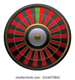 Lucky roulette spin icon cartoon vector. Casino wheel. Fortune game