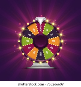 Glückliches Roulette. Vektorgrafik.