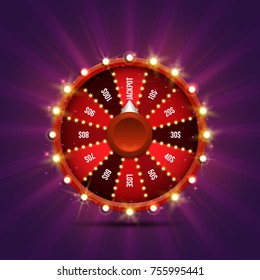 Lucky roulette. Vector illustration.