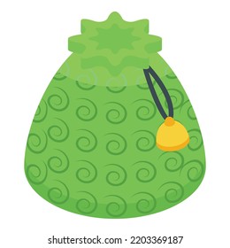 Lucky sack icon. Isometric of lucky sack vector icon for web design isolated on white background