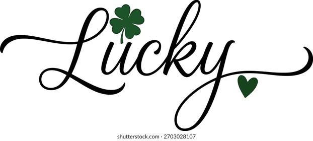 Sorte Script Shamrock Heart Design
