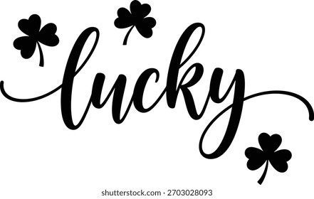 Lucky Script Shamrock Modern Design