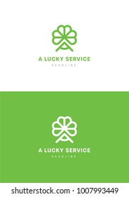 A lucky service logo template.