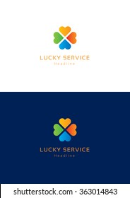 Lucky service logo template.