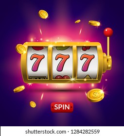 Lucky Seven 777 Slot Machine Casino Stock Vector (Royalty Free) 1284282559