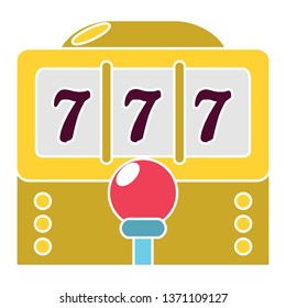 Lucky seven 777 slot machine. Casino vegas game. Gambling fortune chance. Win jackpot money