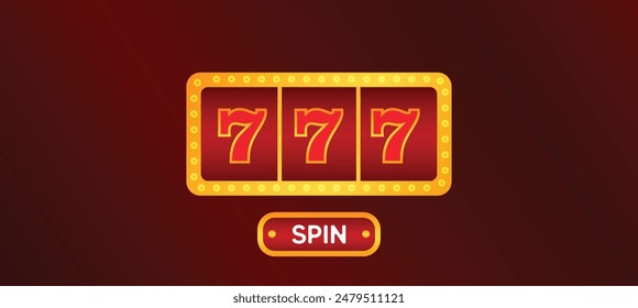 Lucky seven 777 slot machine vector illustration