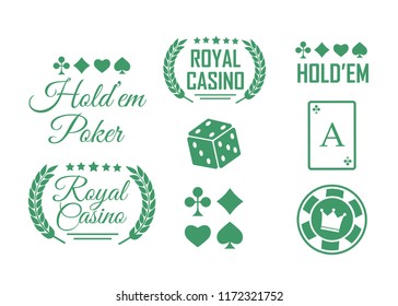 Lucky seven jackpot. Casino vector sign set. Slot machine vector