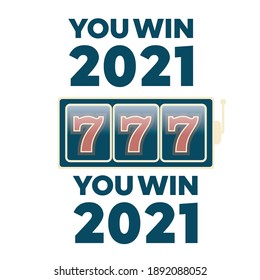 Lucky seven jackpot. Casino vector sign set. Slot machine vector
