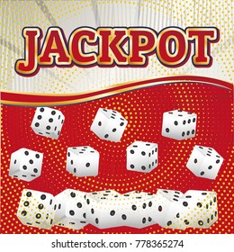Lucky seven jackpot concept 777. Casino template.