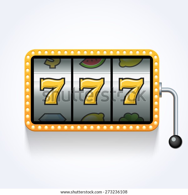 Lucky Seven On Slot Machine Stock Vector (Royalty Free) 273236108