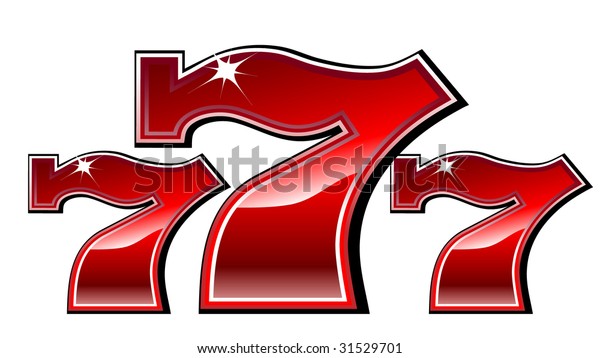 Lucky Seven Slot Machine Font Vector Stock Vector (Royalty Free) 31529701