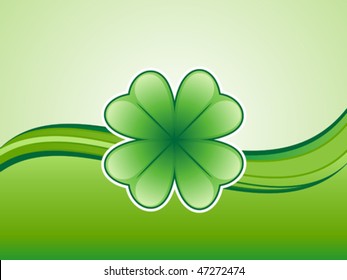 Lucky shamrock background illustration, St. Patrick's Day